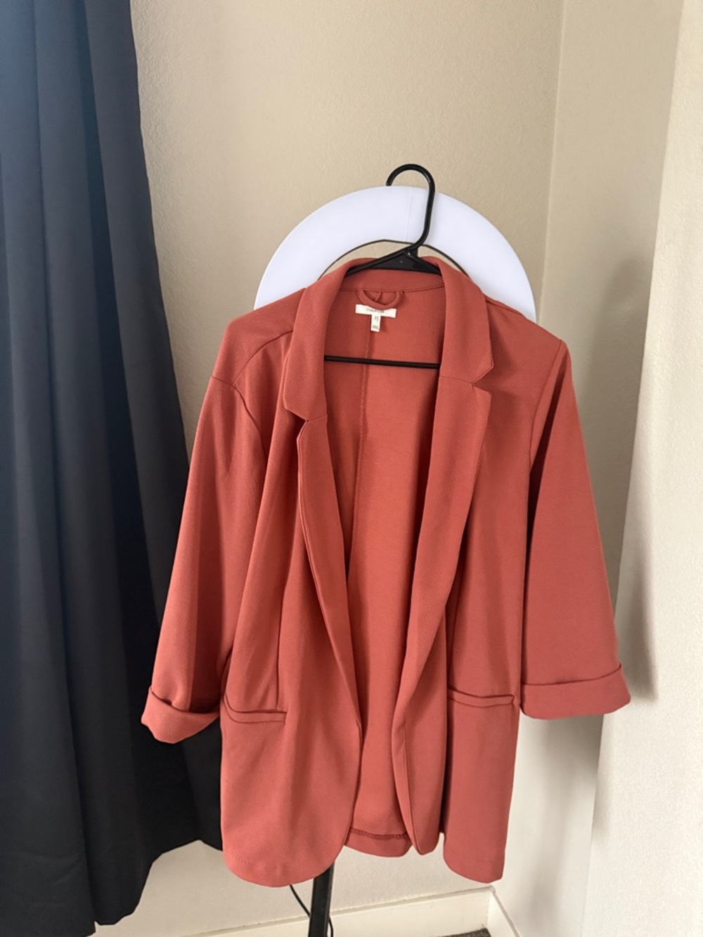 Maurices Open-Front Blazer Jacket - Rusty Orange